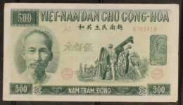 North Vietnam Viet Nam 500 Dong VF Banknote 1951 - Pick # 64 / 02 Photos - Viêt-Nam