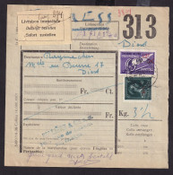 228/37 - ETIQUETTES Sur Formules De Colis - LIVRAISON IMMEDIATE Trilingue - Timbres Ch.de Fer + Poste (- 10%) BXL 1947 - Dokumente & Fragmente