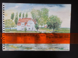 LEIESTREEK -  Veerhuis - Eduard De Wulf - 1982 - Wasserfarben