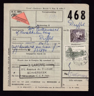 231/37 - ETIQUETTES Sur Formules De Colis - REMBOURSEMENT Bilingue - Timbres Ch.de Fer + Poste BXL 1959 - Dokumente & Fragmente