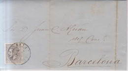 Año 1879 Edifil 204 Alfonso XII Carta  De Palma Matasellos Baleares Antonio Valent - Covers & Documents