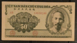 North Vietnam Viet Nam 50 Dong AU Banknote Note 1951 - Pick #61a / 02 Photos - Viêt-Nam