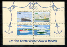 SAINT PIERRE & MIQUELON Block 3, Bl.3 Mnh - Schiffe, Ships, Bateaux, Anker, Anchor, Ancre - Blocks & Sheetlets