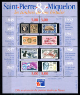 SAINT PIERRE & MIQUELON Block 5, Bl.5 Mnh - Marke Auf Marke, Stamp On Stamp, Timbre Sur Timbre - Blocks & Sheetlets