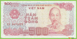 Voyo VIETNAM 500 Dong 1988(1989) P101a B329b LX UNC - Viêt-Nam