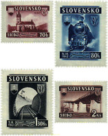 58936 MNH ESLOVAQUIA 1943 INAUGURACION DEL FERROCARRIL PRESOV-STRAZSCHE - Unused Stamps