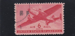 FRANCE - USA - AIR MAIL N° 26 - 6 CENTS ROUGE SURCHARGE R F - CASABLANCA TYPE III - OBLITERE - SIGNE - Poste Aérienne Militaire