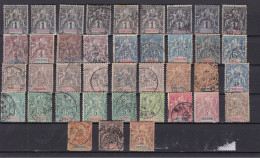 39 Timbres  Oblitérés  Type  Sage    Indochine   Indo-Chine  Plusieurs Timbres Timbres Identiques - Ongebruikt