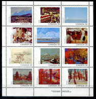 KANADA 835-846 KB (1) Mnh - Gemälde, Paintings, Peintures - CANADA - Hojas Bloque