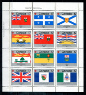 KANADA 731-742 KB (1) Mnh - Flaggen, Flags, Drapeaux - CANADA - Blocs-feuillets