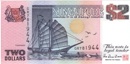 SINGAPOUR 2 DOLLARS XF ND GR781944 - Singapur