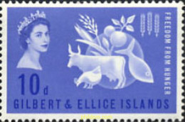 35361 MNH GILBERT Y ELLICE 1963 CAMPAÑA MUNDIAL CONTRA EL HAMBRE - Gilbert- Und Ellice-Inseln (...-1979)
