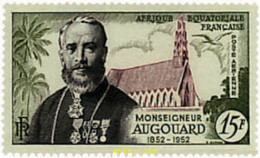36021 MNH AFRICA ECUATORIAL FRANCESA 1952 CENTENARIO DEL NACIMIENTO DE AUGOUARD - Neufs