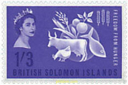 33712 MNH SALOMON 1963 CAMPAÑA MUNDIAL CONTRA EL HAMBRE - Islas Salomón (...-1978)