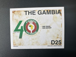 Gambie The Gambia 2015 ND Imperf Emission Commune Joint Issue CEDEAO ECOWAS 40 Ans 40 Years - Gambie (1965-...)