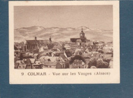 Chromo COLMAR Vue Sur Les Vosges  ALSACE 60 X 45 Mm TB Pub: Chocolat Julien Damoy Papier épais   2 Scans - Otros & Sin Clasificación
