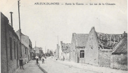 59 ARLEUX DU NORD - Rue De La Chaussée Après La Guerre - Petite Animation - Arleux