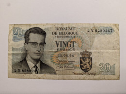 BILLET DE BANQUE BELGIQUE 20 FRANCS - Sonstige & Ohne Zuordnung