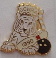 Pin's  Animal  LION, Sport  Bowling  1990   G C W B A - Bowling