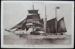 Delcampe - Bateaux - Bateau De Pêche  Voilier  - Terre Neuvrier Sortant Du Port  Saint Malo - Fischerei