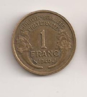 FRANCE 1 FRANC 1940  V1 - Sonstige & Ohne Zuordnung