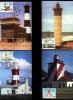 REPUBLIC OF SOUTH AFRICA , 1988, Lighthouses,  Mint Maxicards, Nr(s.) 79-82 - Briefe U. Dokumente