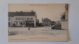 CPA - 88 - CORCIEUX - Place De L'Eglise Et Route De La Gare - Corcieux