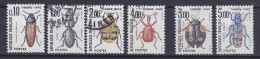 France Taxe Postage Due 1982/83 Mi. 106, 109-11, 114-15 Käfer Beetles Insekten Insects (o) - 1960-.... Gebraucht