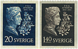 93665 MNH SUECIA 1955 CENTENARIO DE LA MUERTE DE PER DANIEL AMADEUS ATTERBOM - Unused Stamps