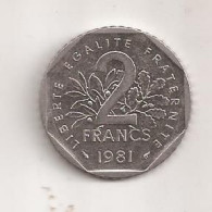 FRANCE 2 FRANCS 1981  V1 - Andere & Zonder Classificatie