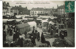 LESNEVEN  -  La Place - Le Marché Aux Sabots Bretons - Lesneven