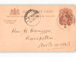 X823 INDIA POST CARD - 1902-11  Edward VII