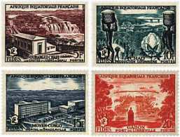 679236 HINGED AFRICA ECUATORIAL FRANCESA 1956 FONDOS DE INVESTIGACION PARA EL DESARROLLO ECONOMICO Y SOCIAL - Neufs