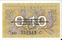 LITUANIE - 0.1 Talonas 1991 - UNC - Litouwen