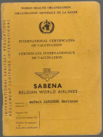 SABENA – Carnet International De Vaccination Contre La VARIOLE Et La FIEVRE JAUNE (1959) - Aviones & Helicópteros