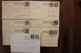 Suisse 1918 Lot De 7 Covers Correspondance D'un Prisonnier De Guerre En Switzerland Posieux Aigle - Brieven En Documenten