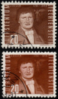 LIECHTENSTEIN - 1943 - Mi. 259a & 259b - 29rp Orange-brown & Reddish-brown VFU° - Used Stamps