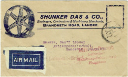 Air Mail Inde, Lahore Vers Wandsbek. 1930. - Poste Aérienne