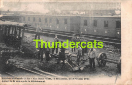 CPA BRUXELLES ACCIDENT DE CHEMIN DE FER AUX DEUX PONTS A BRUXELLES 1904 - Cercanías, Ferrocarril