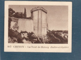 Chromo  Chinon La Tour De Boissy Indre Et Loire  60 X 45 Mm  Pub: Chocolat Julien Damoy Papier épais   2 Scans - Autres & Non Classés