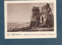 Chromo Brionne Ruines Du Vieux Château Eure 60 X 45 Mm  Pub: Chocolat Julien Damoy Papier épais   2 Scans - Autres & Non Classés