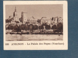Chromo Avignon Le Palais Des Papes Vaucluse 60 X 45 Mm  Pub: Chocolat Julien Damoy Papier épais   2 Scans - Other & Unclassified