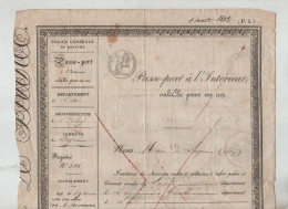 Passeport 1841 Lagnieu Berthelet Lajarisse Médecin Maire De Laverpillière Tampons à Identifier - Documents Historiques