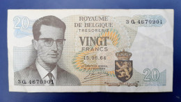 Billet 20 Francs Belges 15.06.1964en - 20 Francs