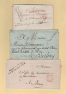 Franchise - Lot De 3 Marques Postales Avec Frappes TB - Lettres Sans Correspondance - 1801-1848: Precursori XIX