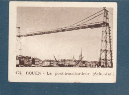 Chromo  ROUEN Le Pont Transbordeur Seine Inf. 60 X 45 Mm  Pub: Chocolat Julien Damoy Papier épais   2 Scans - Other & Unclassified