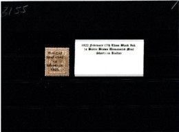1922 February 17th Thom Rialtas Black Ink 1s Unmounted Mint With Short I In Rilatar - Ongebruikt