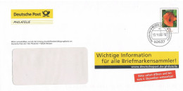 Deutschland Ganzsache Stationary Umschlag Klatschmohn - Absender Deutsche Post - Enveloppes - Oblitérées