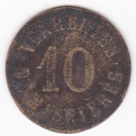 59. Nord. Verreries De Masnières, 10 Centimes , Jeton En Laiton , Rare - Monedas / De Necesidad