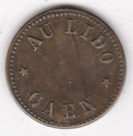 14. Calvados . Au Lido Caen, 1 Franc . Maes Propriétaire Du Dancing , Jeton En Laiton - Notgeld